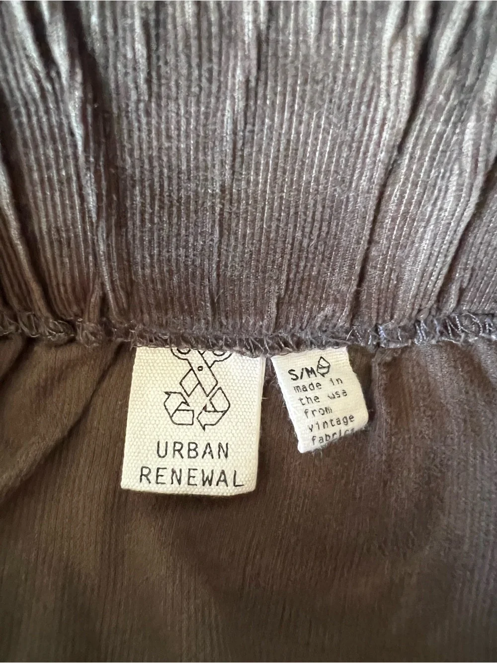 Urban Renewal Recycled Brown Corduroy Mini Skirt Size S/M